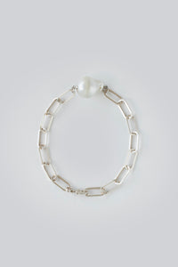ALICIA - ONE OF A KIND PEARL CHAIN BRACELET/ Silver - Margaret SMITH