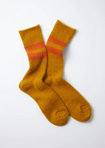 Brushed Mohair Crew Socks / D.Yellow - ROTOTO