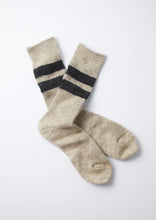 Load image into Gallery viewer, Brushed Mohair Crew Socks / RAW Beige - ROTOTO