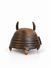 Load image into Gallery viewer, Akira Fujiwara_Bizen Black Kabuto Helmet_Demon Tea Bowl_kabuto_back_H960