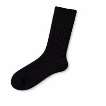 Load image into Gallery viewer, Cotton Slub Socks_Black_SQ1080