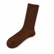 Load image into Gallery viewer, Cotton Slub Socks_Brown_SQ1080