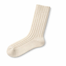 Load image into Gallery viewer, Cotton Slub Socks_Ecru_SQ1080