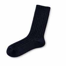 Load image into Gallery viewer, Cotton Slub Socks_Navy_SQ1080