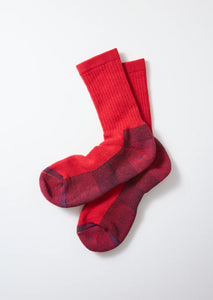 DOUBLE FACE MERINO PILE SOCKS_chili red