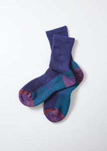 DOUBLE FACE MERINO PILE SOCKS_d.blue