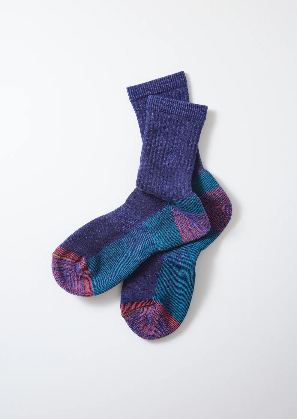 DOUBLE FACE MERINO PILE SOCKS_d.blue
