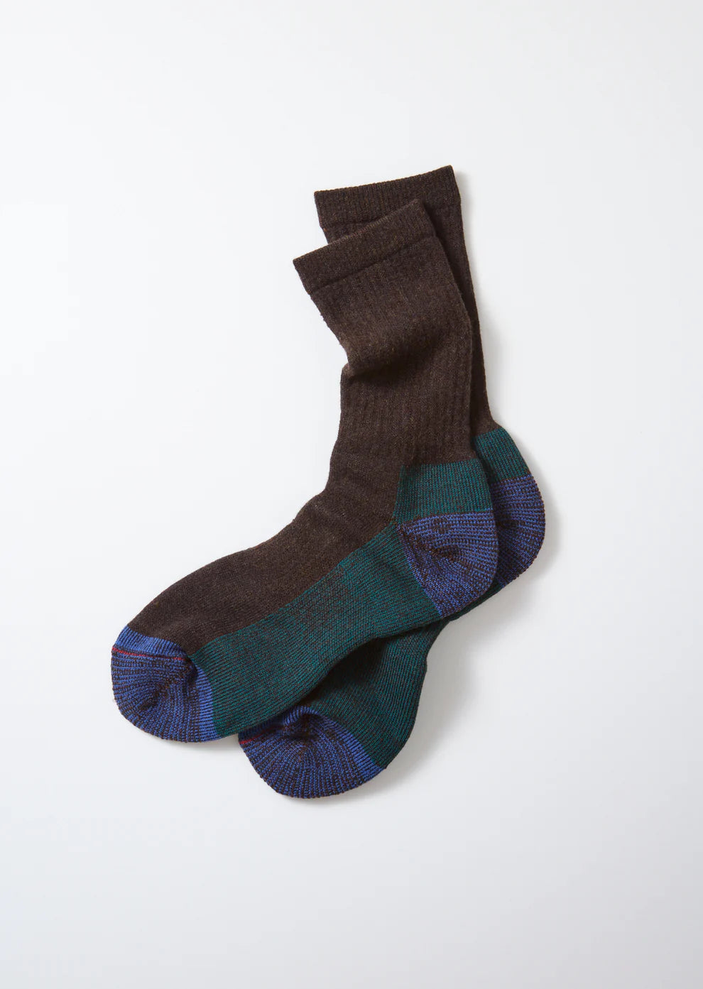 DOUBLE FACE MERINO PILE SOCKS_d.brown