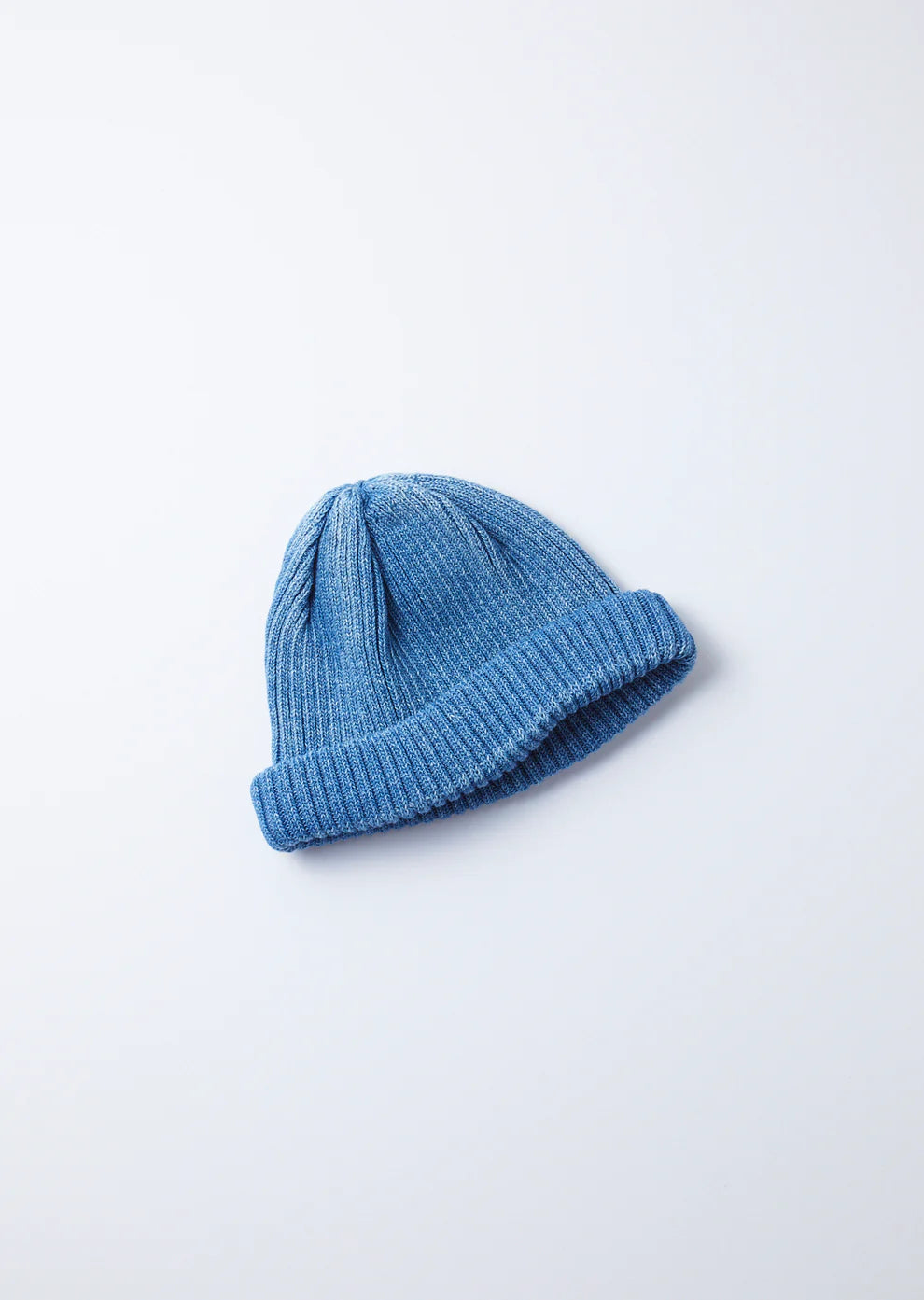 INDIGOCOTTONROLLUPBEANIE_Light