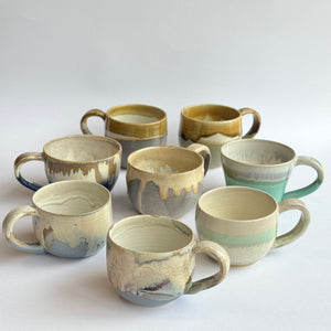 Hand Made Mug Cup / Col.03 Gray & Amber Mix - Tomomi Kamoshita