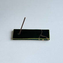 Load image into Gallery viewer, Kintsugi Incense Holder / Col.06 Oribe (Dark Green/Brown) - Tomomi Kamoshita