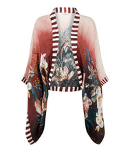 Load image into Gallery viewer, Olivia - burgundy / silk kimono top - KAYLL