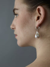 Load image into Gallery viewer, MERLE - ONE OF A KIND BAROQUE PEARL HOOPS / Silver - Margaret SMITH