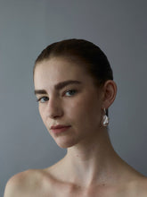 Load image into Gallery viewer, MERLE - ONE OF A KIND BAROQUE PEARL HOOPS / Silver - Margaret SMITH