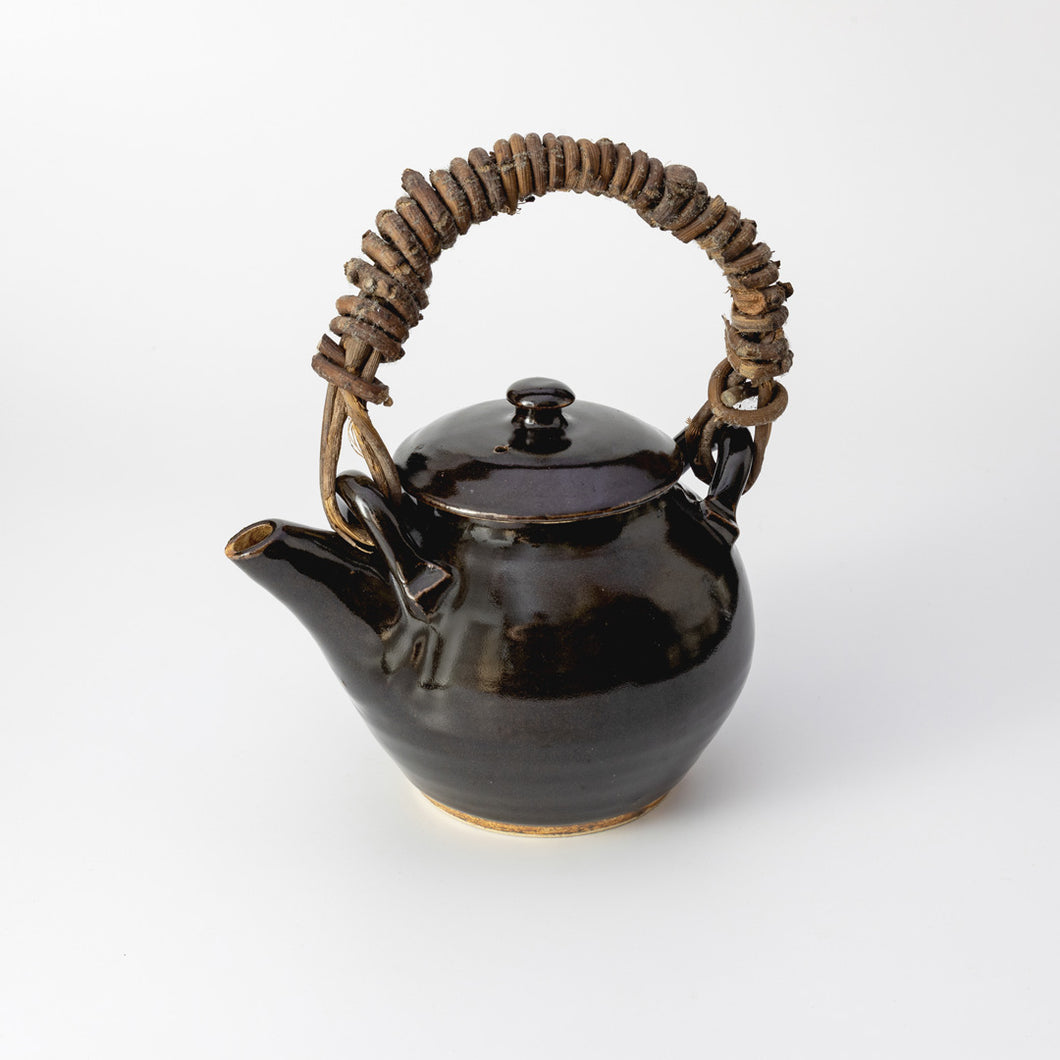 Black Glaze Teapot / Tomo Enokiga - Enokida-Gama