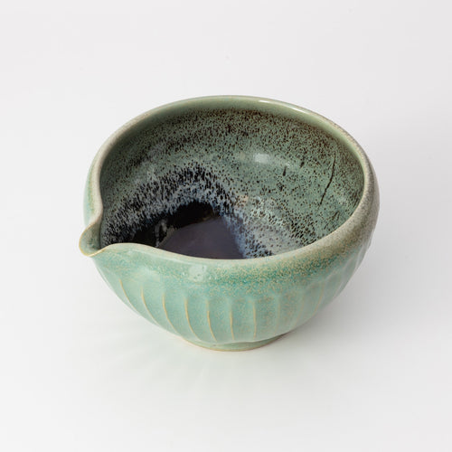 Mashiko Celadon Glazed Katakuchi Macha Bowl