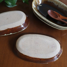 Load image into Gallery viewer, Mashiko Selective Glazed Oval Plate_edit02