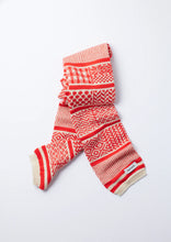 Load image into Gallery viewer, Multi Jacquard Sockstole Scarf / Ivory &amp; M.Red - ROTOTO
