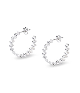 Classic Ondulée Hoops /  925 recycled silver - OLIVIA TAYLOR