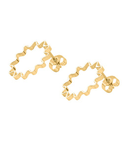 Mini Ondulée Studs /  18ct gold vermeil - OLIVIA TAYLOR