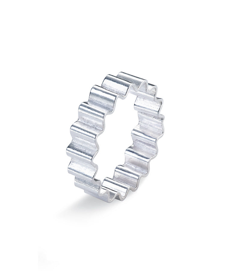 Thin Ondulée Ring / 925 recycled silver  - OLIVIA TAYLOR