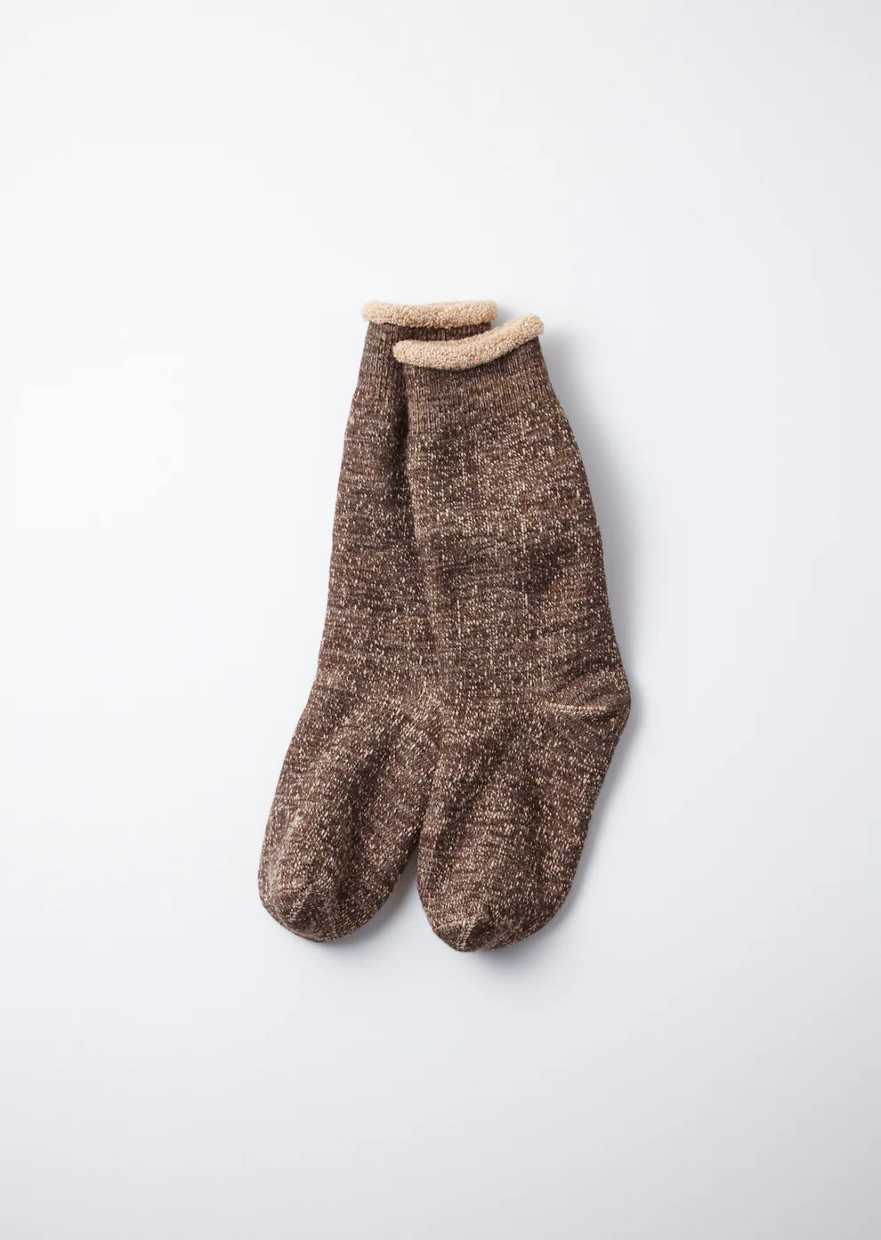 DOUBLE FACE CREW SOCKS / D.Brown & Brown Organic Cotton - ROTOTO