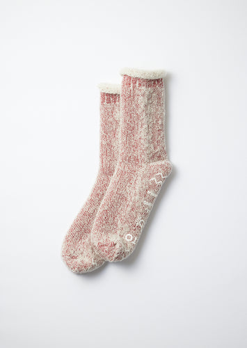 Extra Fine Merino Premium Bulky Socks / D.Red & White - ROTOTO