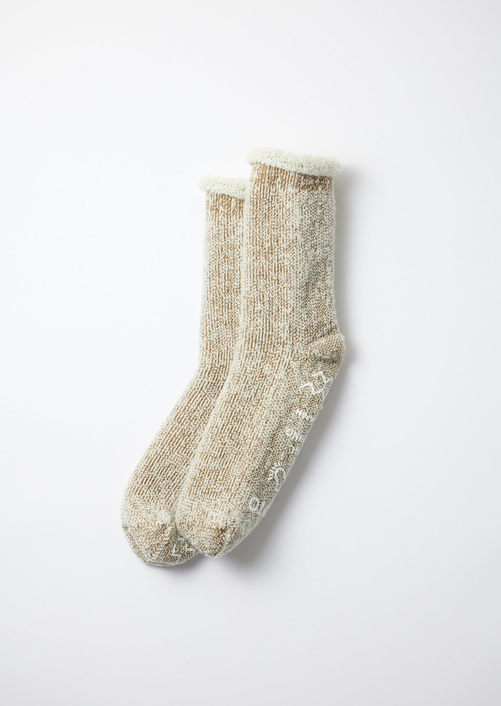 Extra Fine Merino Premium Bulky Socks / Kahki & White - ROTOTO