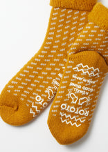 Load image into Gallery viewer, COMFY ROOM SOCKS ”BIRD’S EYE” / D.Yellow - ROTOTO