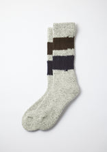 Load image into Gallery viewer, Retro Winter Outdoor Socks / GRY &amp; D.OL &amp; NVY - ROTOTO