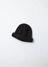 Load image into Gallery viewer, COTTON ROLL UP BEANIE_black