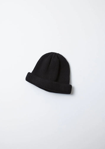 COTTON ROLL UP BEANIE_black