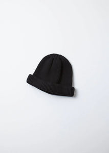COTTON ROLL UP BEANIE_black