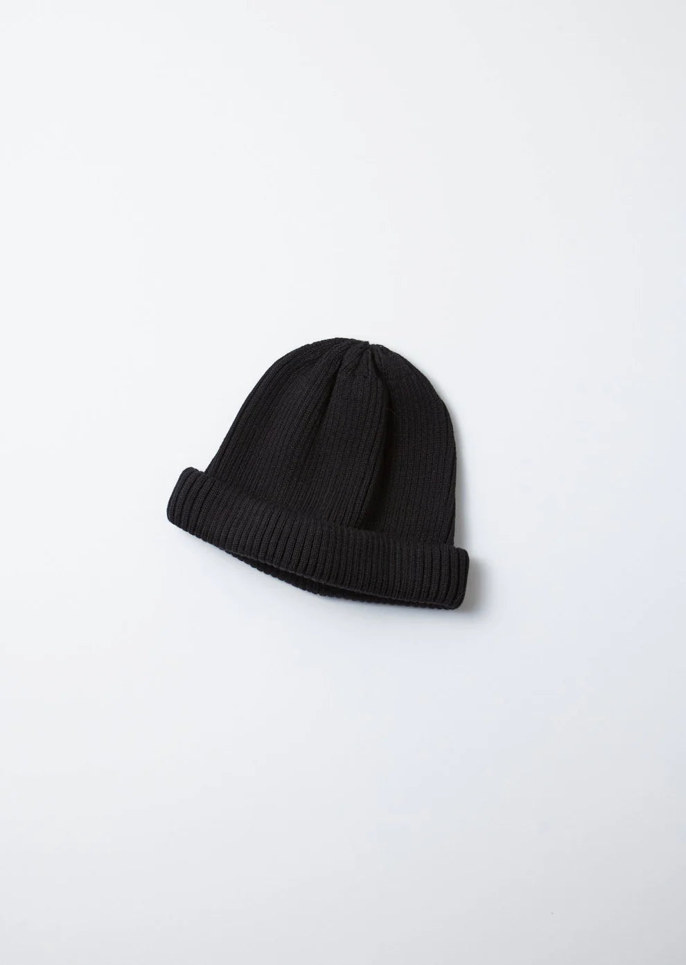 COTTON ROLL UP BEANIE_black