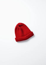 Load image into Gallery viewer, COTTON ROLL UP BEANIE_d.red