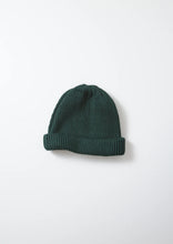 Load image into Gallery viewer, COTTON ROLL UP BEANIE_forest green