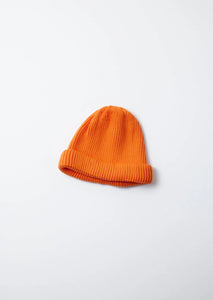 COTTON ROLL UP BEANIE_orange