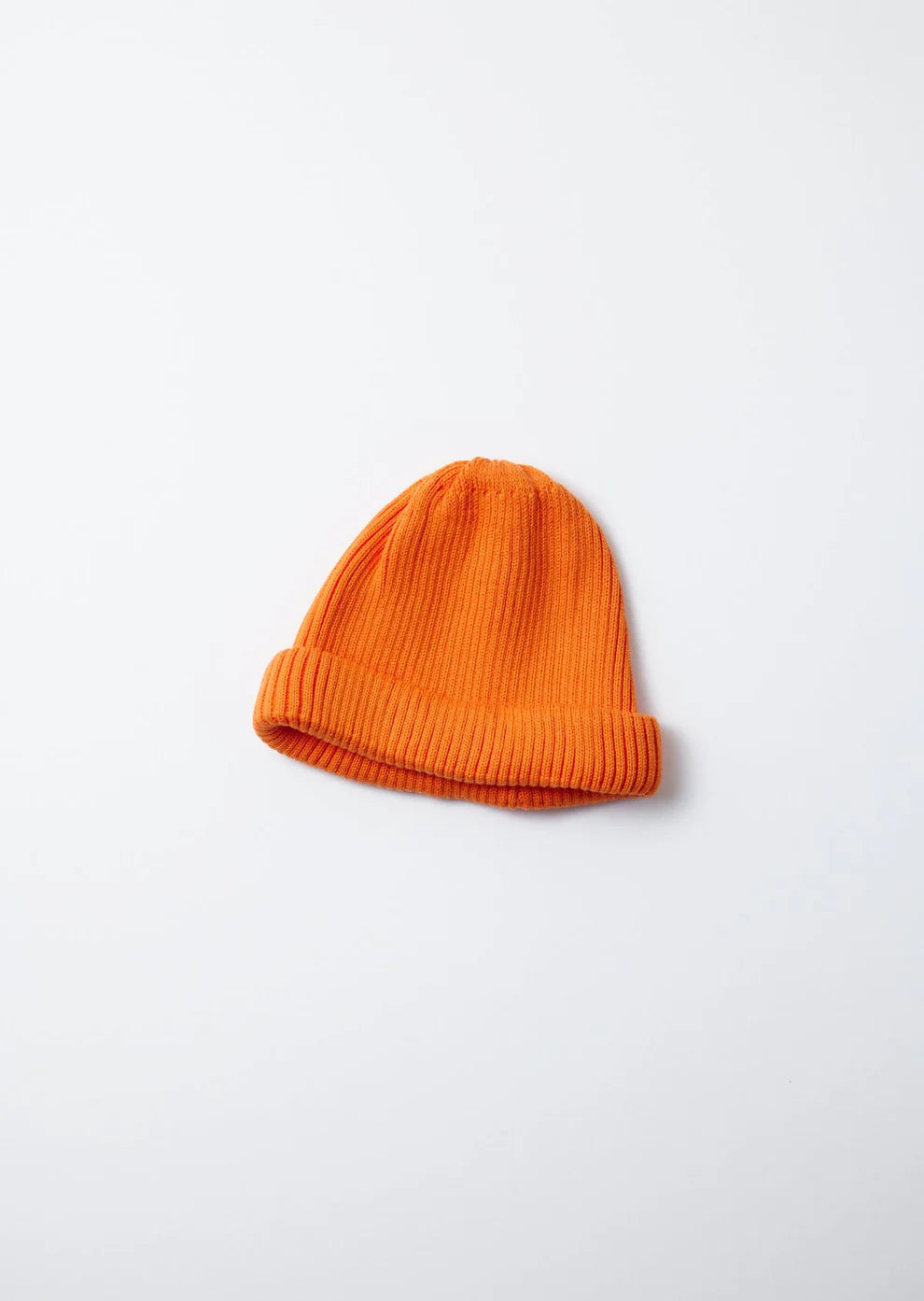 COTTON ROLL UP BEANIE / Orange - ROTOTO – (ki:ts)