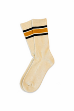 Load image into Gallery viewer, Retro Skater Pile Siocks_D.green_Yellow_Ecru