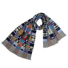 Load image into Gallery viewer, Cut Glass Scarf / Blue Mix - NUNO