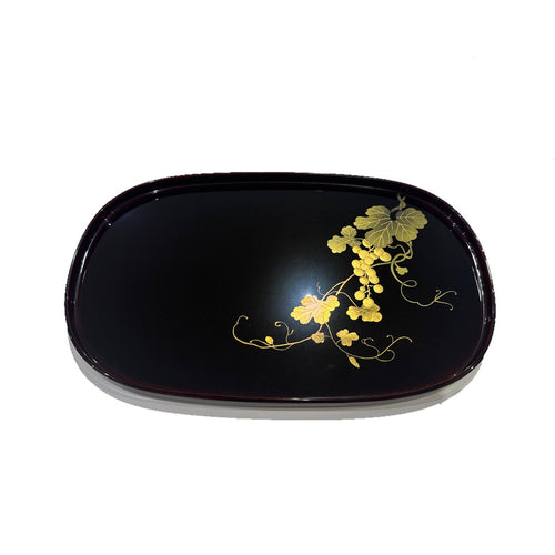 Oval Tray with Grape - Kawatsura Shikki