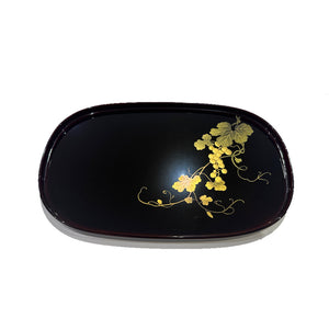 Oval Tray with Grape - Kawatsura Shikki