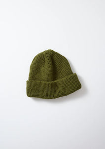 WAFFLE WATCH CAP_olivegreen