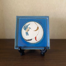 Load image into Gallery viewer, Washi-dye Square Plate Blue-BlueBird_A