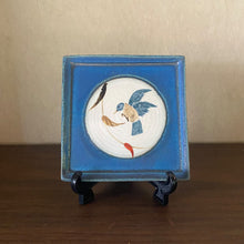 Load image into Gallery viewer, Washi-dye Square Plate Blue-BlueBird_B