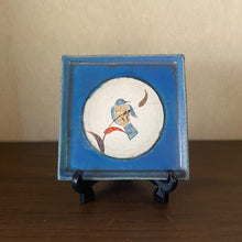 Load image into Gallery viewer, Washi-dye Square Plate Blue-BlueBird_C