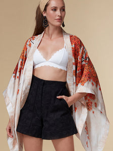 Alice - white / silk kimono top - KAYLL