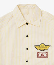 Load image into Gallery viewer, big pocket over shirt dead stock neon yellow stripe_zoom