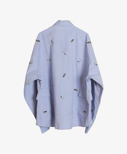 Big Pocket Overshirt Safari / Blue - Sillage