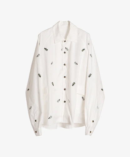 Big Pocket Overshirt Safari / White  - Sillage